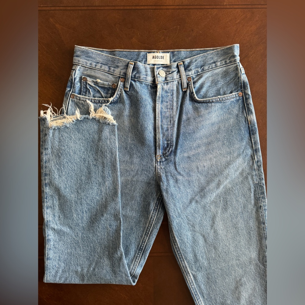 Agolde Riley High Rise Straight Crop Denim - Size 27